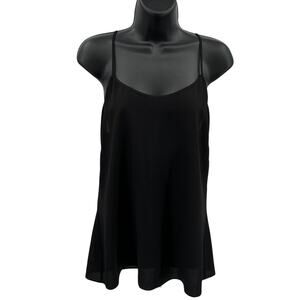 J.Crew Tank Top WMNS 4 Black Racerback Cami Adjustable Strap Scoop Neck Pullover